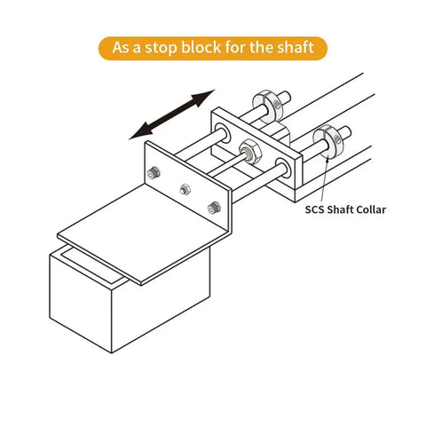 Diagram of 8mm Bore Shaft Collars Pack Of 4 For Linear Rails With 30mm Outer Diameter And 10mm Thick, M4 Set Screw, Aluminum Alloy Locking Rings