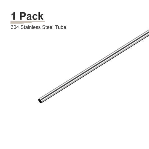 304 stainless steel tube, 4mm outer diameter, 0.2mm wall, 250mm length, polished metal tubing, 1 pack