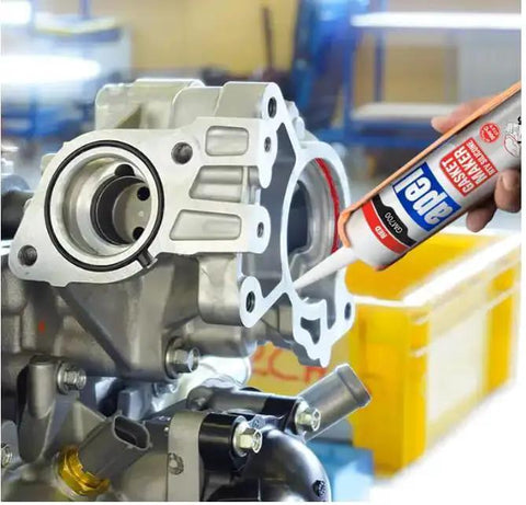 Applying High Temp RTV Silicone Gasket Maker And Sealant For Automotive And Machinery, Heat Resistant From 104F To 572F, Red