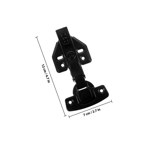 Full Overlay Cabinet Door Hinges With Self Closing Soft Close 2 Pack Metal Cabinet Hinges For Kitchen And Furniture Doors With Damping Mechanism By Cabilock, black hinge with measurements.