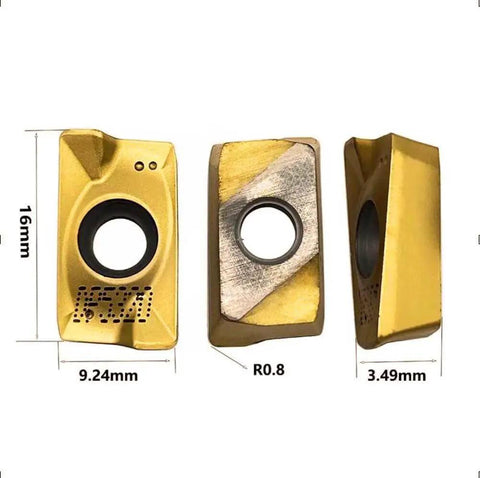 Ten Piece APMT1604 PDER Turning Inserts Tin Coated Carbide For Steel Turning And Milling Dual Edge APKT1604 Inserts