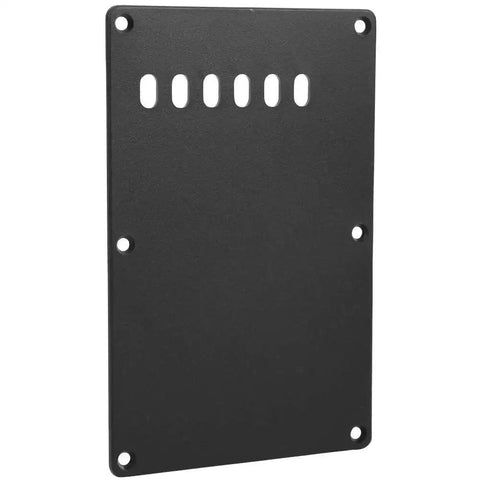 Black six hole guitar back plate for electric guitars, durable plastic rear cover plate cavity shield, pickguard backplate replacement