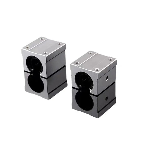 Two Pack 25mm SBR25UU Sliding Bearing Blocks For CNC Linear Guides And Slide Rails Beefy Heavy Duty Aluminum Alloy
