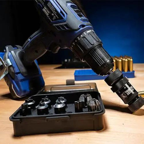 Pro Grade Universal Precision Case Trimmer For Reloading With HSS Construction And Drill Press Or Hand Drill Compatibility Depth
