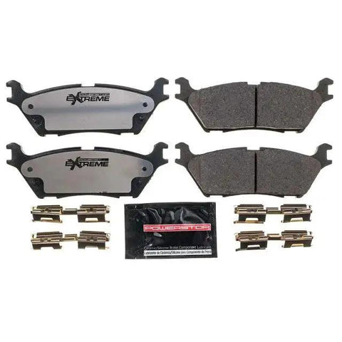 PowerStop rear carbon-fiber ceramic brake pads with hardware for Ford Expedition/F-150/Lincoln Navigator (Z36-1790)