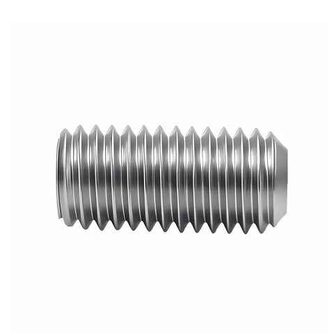 Fine Thread Stainless Steel Hex Socket Set Screws Flat Point Grub M6 To M16 side view