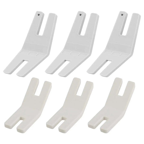 Six Piece Hump Jumper Sewing Tool Kit for Thick Hems and Denim, Seam Presser Foot, Bodkin and Button Accessories displayed