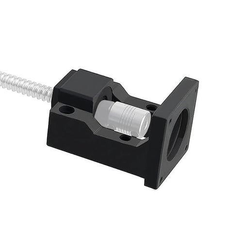 Front view of Beefy Steel Nema 23 Stepper Motor Mounting Bracket For 57mm Motors And 16mm Ball Screws SFU1605 1610 1616 1620 1604