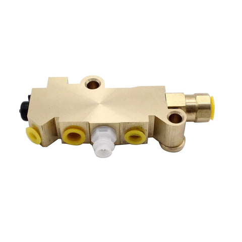 Brass PV2 combination proportioning valve for disc/drum brakes; fits 1978–1987 Chevy Mopar GMC full-size trucks