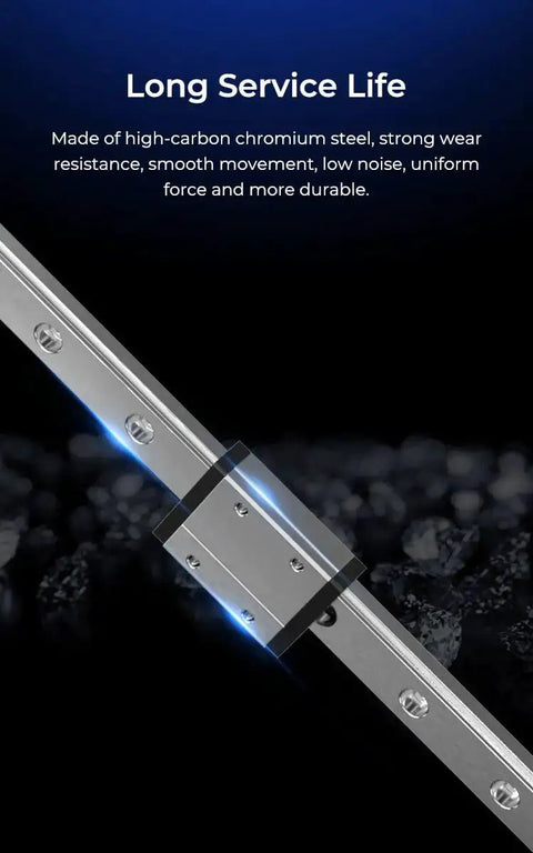 Upgraded Ender-3 Linear Rail Guide Kit MGN12 320mm, silver high-carbon steel rail for smooth motion and long service life