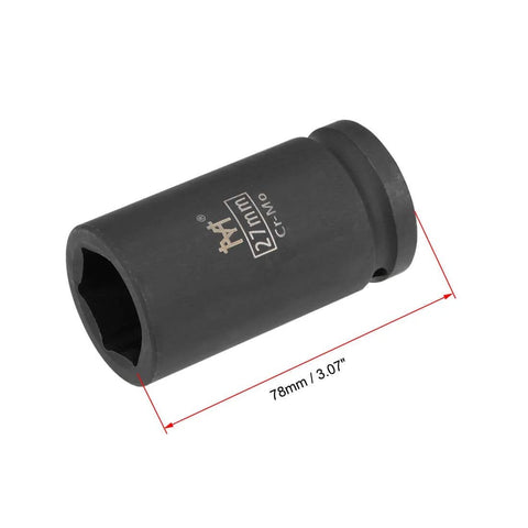 Three Quarter Inch Drive 27mm Deep Impact Socket 6 Point CrMo Alloy Steel Metric Heavy Duty Torque Tool For High Torque Fasteners Radius Corner Design Reduces Wear And Maximizes Grip product image