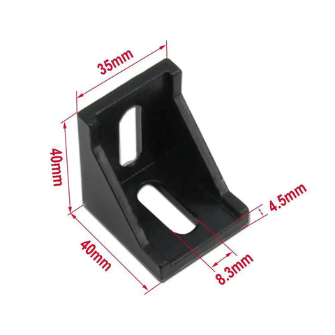 4040 Aluminum Extrusion Corner Bracket Right Angle With Screws for 8mm Slot 4040 Series T Slot Framing Connector for 40x40mm Profiles
