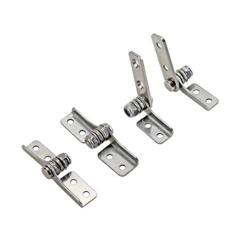 Set of four 304 stainless steel adjustable torque-damping hinges.