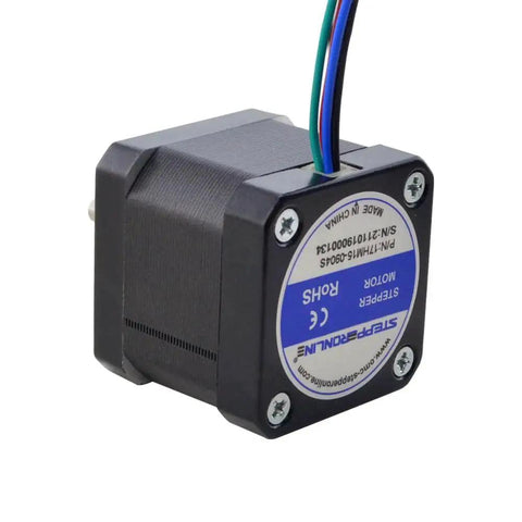 Ultra Precise 0.9 Degree Nema 17 Bipolar Stepper Motor for DIY projects, 0.9A 36Ncm torque, 42x42x39mm, four-wire connection