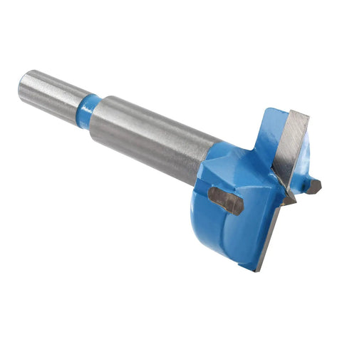 Forstner Drill Bit One And Three Eighths Inch 35mm Tungsten Carbide Wood Hole Cutter And Boring Bit For Furniture Plastic Hinges Rotary Cutting Tool With Solid Steel Body Jersvimc, viewed from side