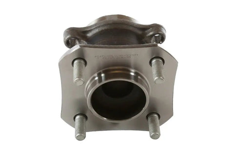Front view of Rear Wheel Hub Bearing Assembly Set With ABS For 2007 Through 2012 Nissan Sentra Left And Right Two Piece Upgrade, metal finish