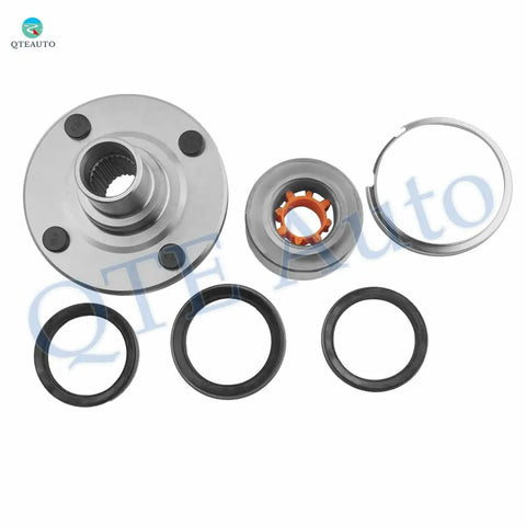 Four Front And Rear Wheel Hub Bearing Assemblies Replacement Set For 1993 To 2002 Toyota Corolla Non ABS components shown