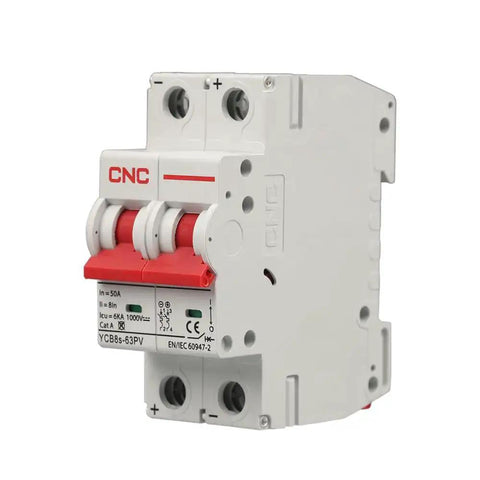 DC Miniature Circuit Breaker Two Pole 25 Amp 1000V DC Isolator for Solar PV System with Thermal Magnetic Trip