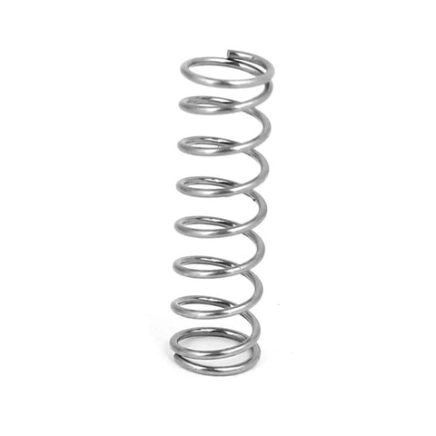 Compression spring, 304 stainless steel, 6mm OD, 0.6mm wire, 20mm free length, silver tone
