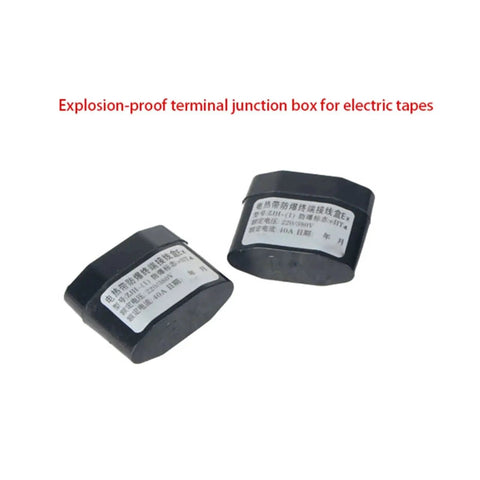 Explosion-Proof End Terminal Box For Electric Heating Tape, waterproof, insulated, black, for 220V 380V circuits, pair of boxes
