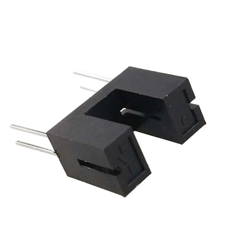 Close-up of ITR9608 F Photoelectric Switch Optical Interrupter Sensor DIP-4, ideal for DIY projects and prototyping.