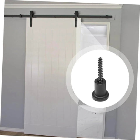Carbon Steel Barn Door Track Stopper Kit With Sliding Door Guides And Wall Spacers Easy To Install for smooth door operation
