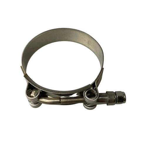 W4 Stainless Steel T Bolt Hose Clamps For Industrial Machinery And Exhaust Clips 3.46 To 3.78 Inch Range 88 To 96 Mm Single Pack