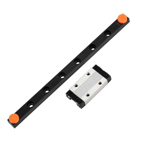 350mm Linear Sliding Rail Guide with MGN9H Carriage Block for 3D Printers and CNC Machines, stainless steel bearings, black finish