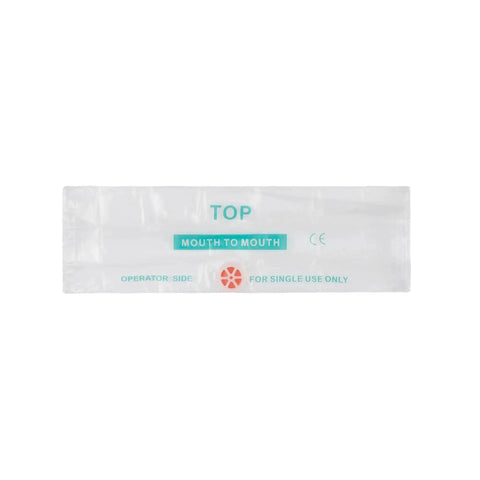 Grab And Go Pocket CPR Mask Kit with One Way Valve in packaging, showing instructions for mouth-to-mouth use, Archer MedTech 6 Pack