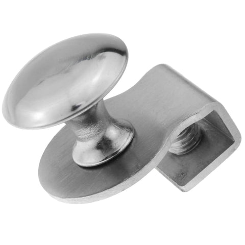 Close-up of Stainless Steel Glass Door Pull Handles Set Of 2 For 5 To 8mm Glass Thickness 28mm Round Knobs Rust Resistant Scratch Resistant