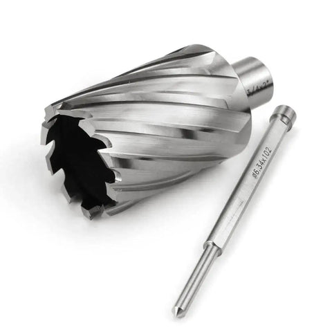 Annular Cutter 1-3/4 Inch Cutting Diameter, 2 Inch Depth Of Cut, 3/4 Inch Weldon Shank With 2 Flat, Pilot Pin, HSS Drill Bit