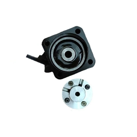 NEMA 17 stepper motor with power-off brake, 42x42mm frame; black housing and silver brake plate, two-piece set