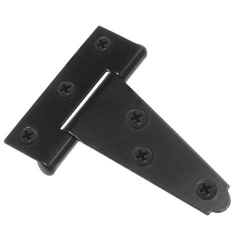 2 Inch T Strap Hinges Six Pack Heavy Duty Black Carbon Steel With Screws For Barn Doors Fences Cabinets Gates And Shutters