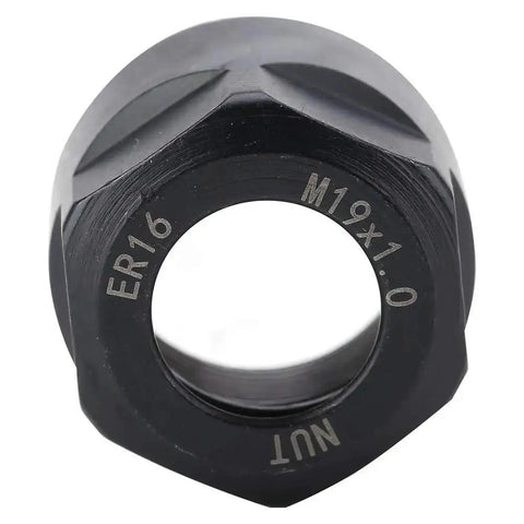 ER16 Collet Chuck Holder With Dynamic Balancing Nut And Metal Clamping Nut For Lathe Tool Fixing, showing M19 x 1.0 marking