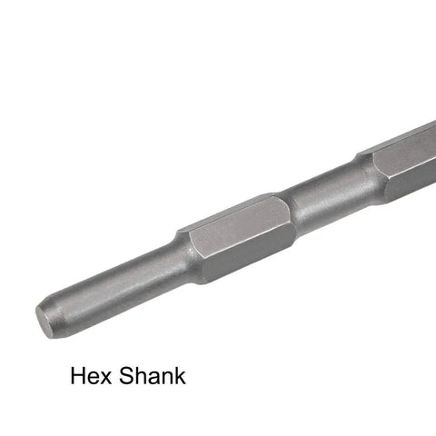 Powerful 50mm Masonry Scraping Chisel With Hex Shank For Electric Jack Hammer Chrome Steel Heat Treated Blade Durable For Removing Scale Edging And Chips 11 Inch Length 280mm showing hex shank detail