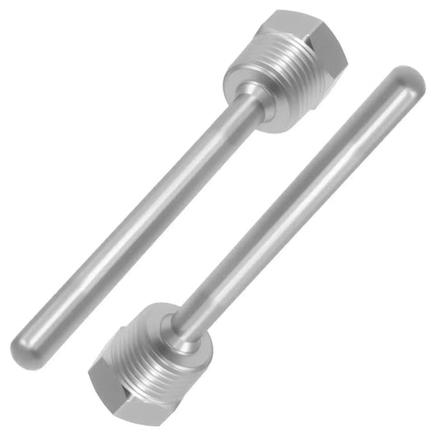 Two Pack 1/2NPT Weldless Thermowell Temperature Sensor in Stainless Steel With Nylon Cable Gland For Homebrew Beer Fermenters