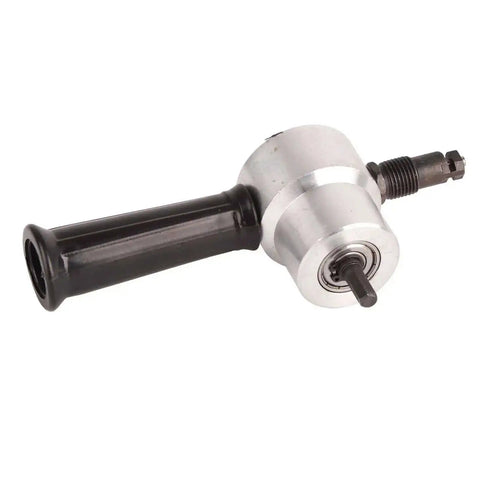 Dual Head 160A Metal Nibbler Drill Attachment With 360 Degree Rotating Heads for cutting metal sheets, alloy steel with hex shank.
