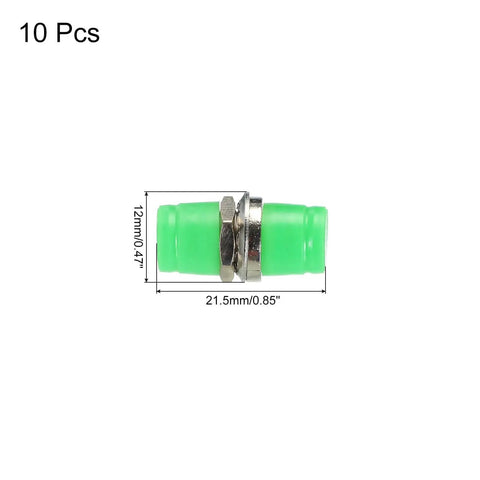 Fiber Optic FC To FC APC Round Flange Single Mode Simplex Adapter Pro Grade Pack Of 10, dimensions shown