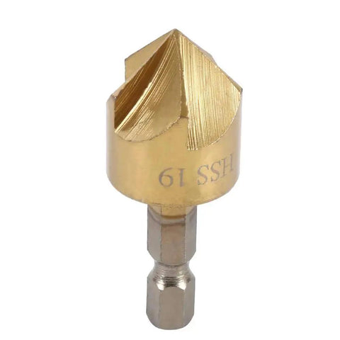 Pro Grade HSS Countersink Drill Bit Set 6mm To 19mm With One Quarter Inch Hex Shank 90 Degree Chamfer Cutter For Woodworking