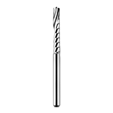 Single end mill from Five Piece O Flute End Mill Set With One Eighth Inch Shank Three Quarter Inch Cutting Length Solid Carbide Spiral Router Bits
