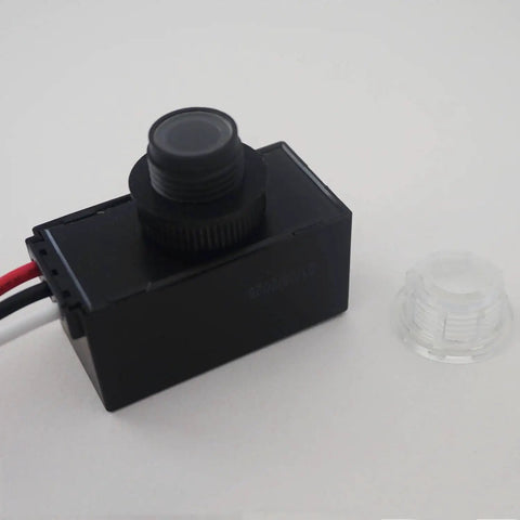Outdoor Dusk To Dawn Photoelectric Sensor Switch 120 277V Auto On Off For LED Lighting No Fuss Three Wire Install shown