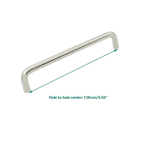 Six Pack Stainless Steel Cabinet Hardware Arched Drawer Pulls 128mm Hole Centers For Kitchen Cabinets Dressers And Cupboards Durable Solid Handles With Smooth Edges Corrosion Resistant Easy To Install