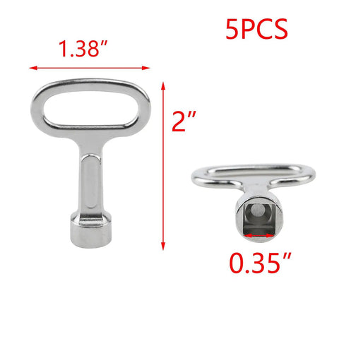 5Pcs Square Socket Wrench Keys 2 Inch By 1.5 Inch Mini Spanner Set For Drawers And Electric Cabinets Durable Zinc Alloy Wear