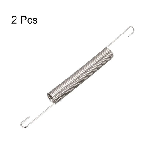 uxcell extension spring, dual-hook tension spring, spring steel, 0.9mm wire, 120mm length, 10mm OD, 2 pcs