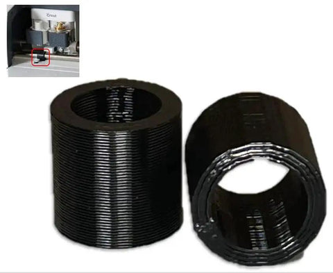 Kimalab 4-pack black rubber roller wheels for Cricut Maker replacement (close-up)
