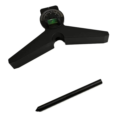 Magnetic Centering Head for Pipes With Y Shape Design and Adjustable Dial Bubble Protractor, Pipefitter Tool, black color, top view