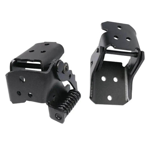 2 Piece Driver Side Door Hinge Set For Pontiac Oldsmobile Chevy Buick, Upper And Lower Left Sides, Steel Aluminum Build, Black