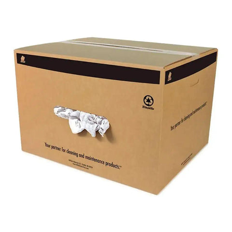 Absorbent White Recycled T Shirt Cloth Rags For All Purpose Wiping Cleaning And Polishing In A 25 Lb Box