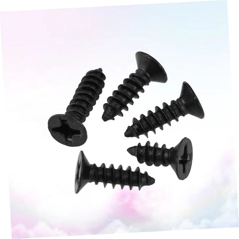 100 Piece Self Tapping Screws Set Black Flat Head Cross Countersunk Drywall Nails for Gypsum Board and Wood Wallboard