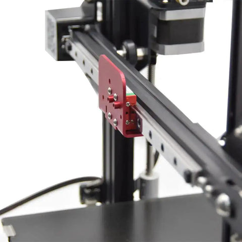 X Axis MGN12C Linear Rail Kit With Aluminum Fix Plate Bracket Upgrade For Budget Desktop 3D Printers Red Bracket Finish Installed